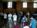 Cast rehersing in London