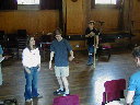 Cast rehersing in London