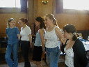 Cast rehersing in London