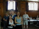 Cast rehersing in London